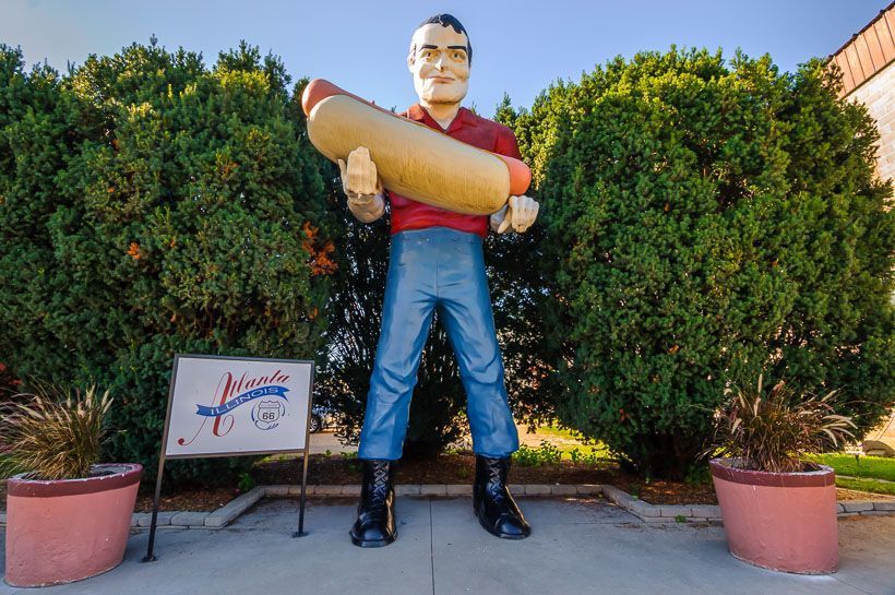 estatua hot dog ruta 66